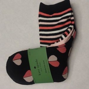 Kate Spade 3 pk Hearts/Dots/Stripes Socks